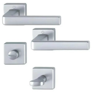 Ручки на двері Hoppe DUBLIN з фіксатором WC хром матовий (Німеччина)
