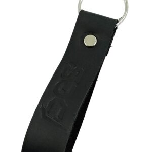 Брелок PES шкіряний  для ключів з тисненням Чорний