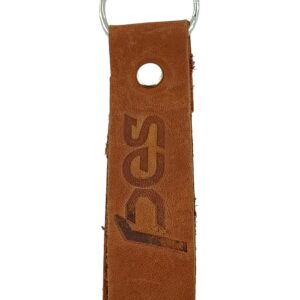 Брелок PES шкіряний  для ключів з тисненням Коричневий