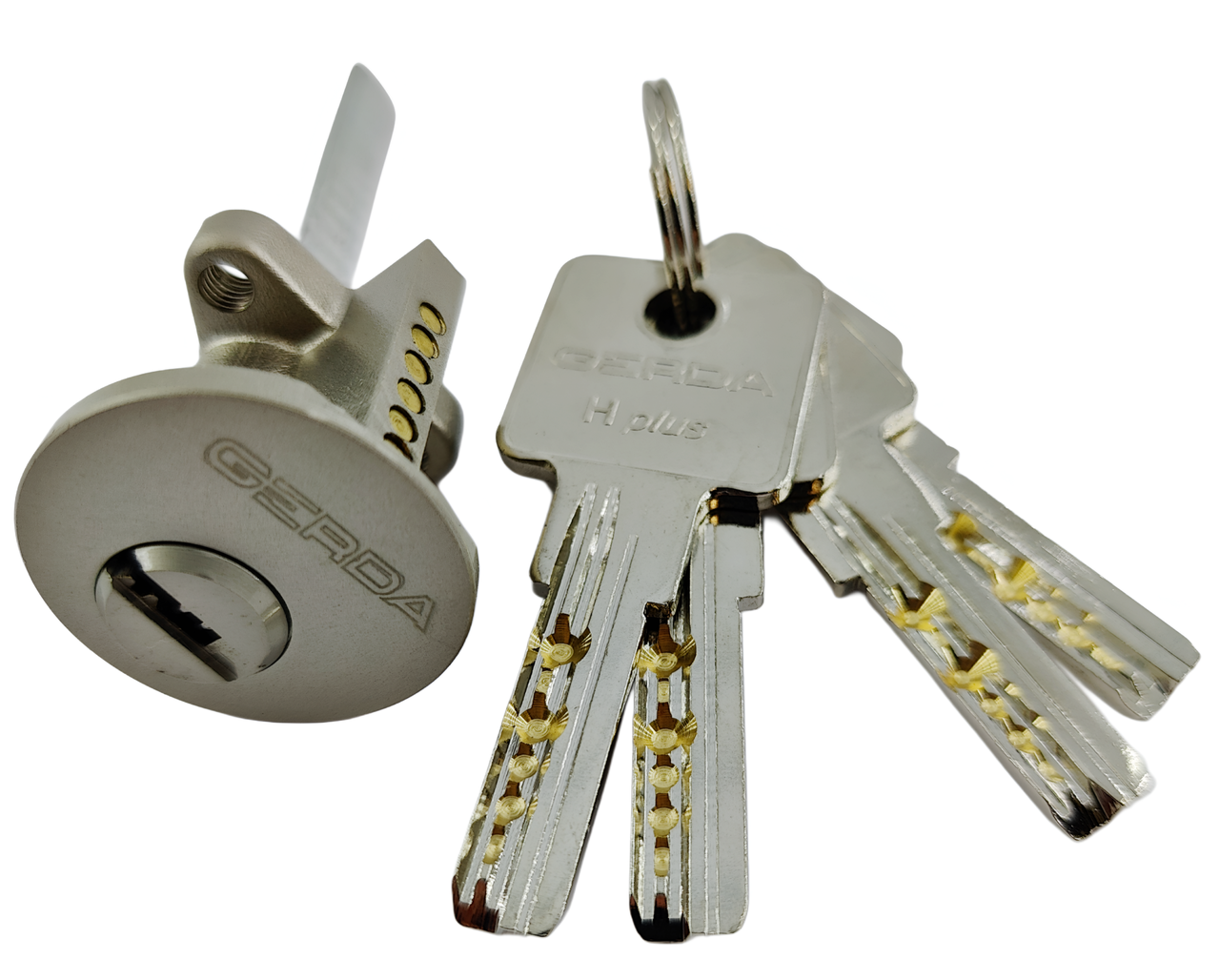 Циліндр для накладного замка GERDA RIM H-PLUS нікель (Польща)