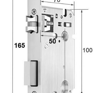 Врізний замок TTLOCK 50х22х145 (160/185) без циліндра (Китай)