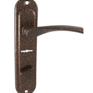 Ручка на планці Арико 114-5 під сувальдний замок, ліва, мідь (Україна)