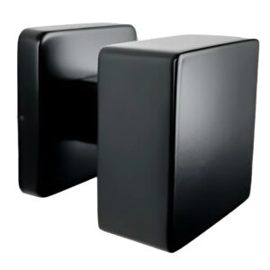 Дверна ручка кноб Rostex Design H53 38-52мм, шток 80 мм, чорний матовий (Чехія)