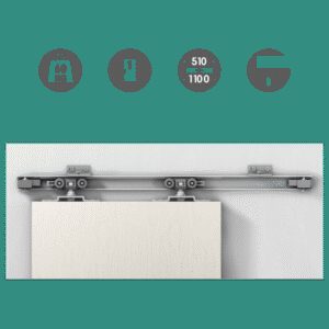 Розсувна система OMGE ALUTECH 1390 на 1 полотно до 1100 мм, до 60 кг (Італія)