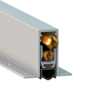 Поріг Comaglio 1800 алюмінієвий з різанням. вставкою та притискачем із боку короба 93-83 мм (Італія)