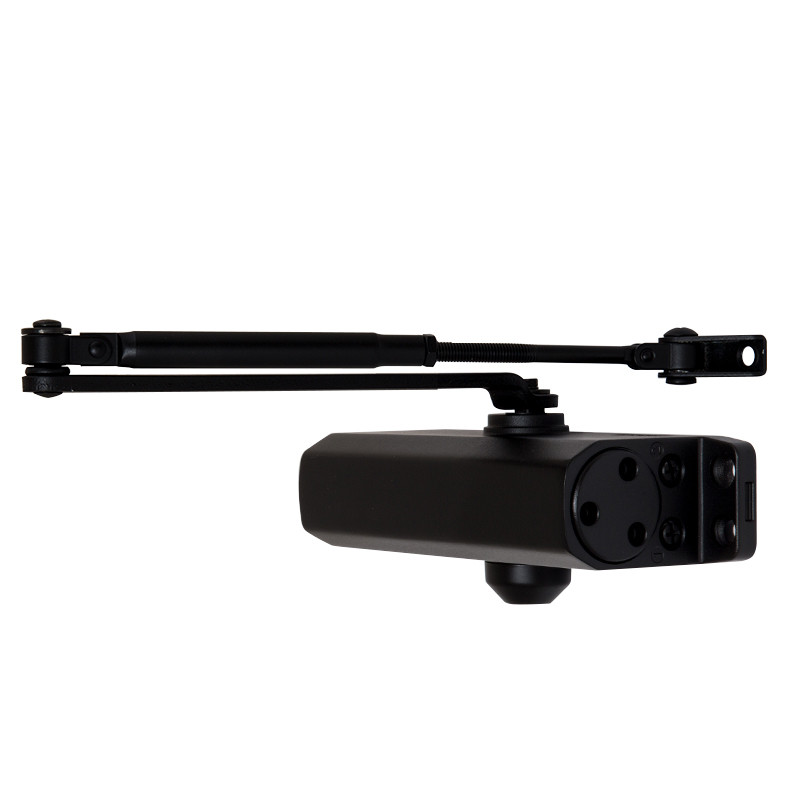 Дотягувач дверей 40-65 кг SEVEN DC-7742HP black (механізм фіксації дверей)