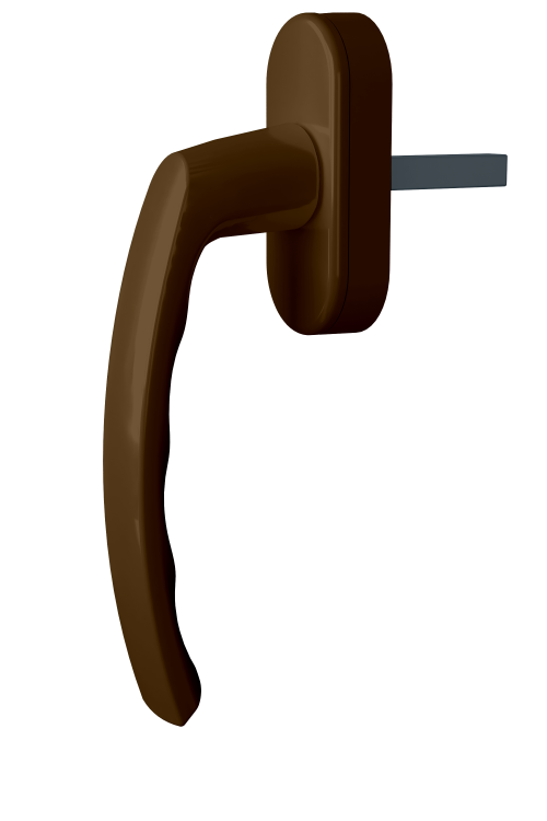 Ручка віконна Astex WH 015 коричневий (РАЛ 8019) (Україна)