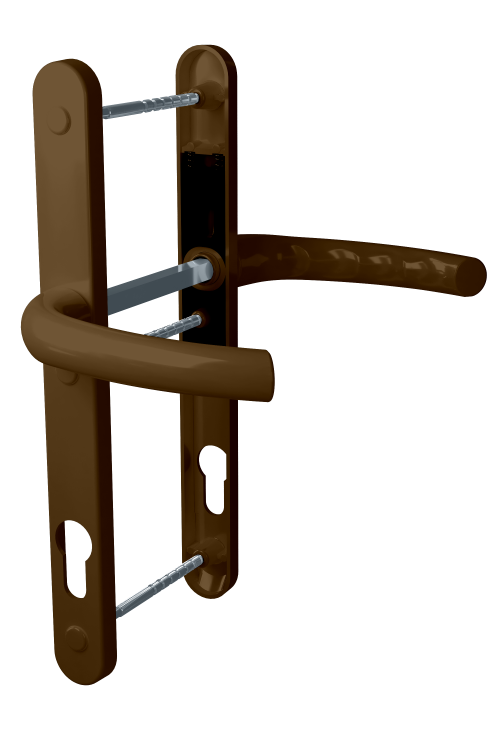 Дверна ручка Astex HERMES DHS 92/11 універсальна, коричневий (РАЛ 8019) (Україна)