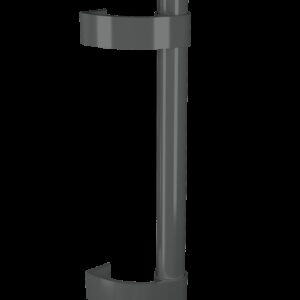 Ручка дверна офісна пряма 0,5 м Astex Р-2 універсальна, графіт (RАЛ 7024) (Україна)