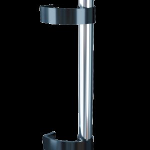 Ручка дверна 0,5 мм Astex Р-2 ST-BL універсальна, металік-RAL 9005 (Україна)