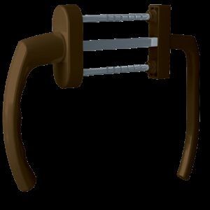 Дверна ручка Astex ANTEY BHS 1/3 коричнева (РАЛ 8019) (Україна)