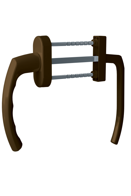 Дверна ручка Astex ANTEY BHS 1/3 коричнева (РАЛ 8019) (Україна)