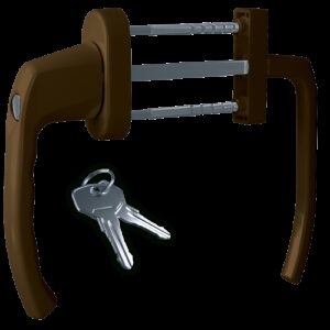 Дверна ручка Astex ANTEY BHS 2/3 коричневий (РАЛ 8019) (Україна)