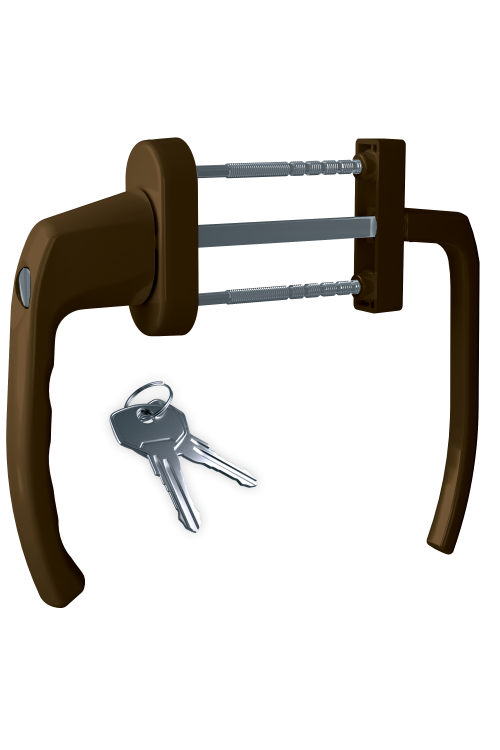 Дверна ручка Astex ANTEY BHS 2/3 коричневий (РАЛ 8019) (Україна)