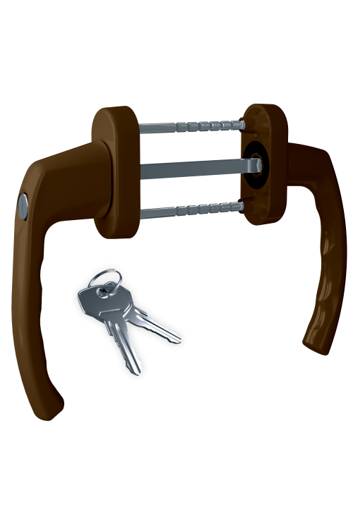 Дверна ручка Astex ANTEY BHS 3/3 коричнева (РАЛ 8019) (Україна)