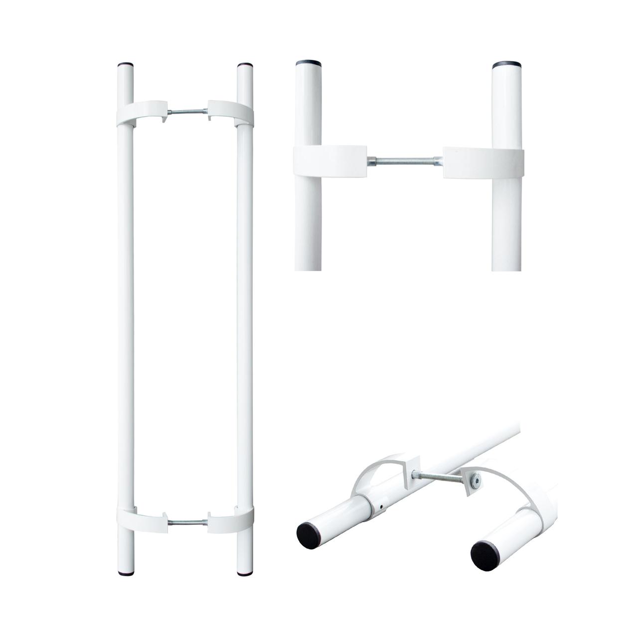 Ручка дверна офісна пряма універсальна 1 м Astex Р-2 (РАЛ 9016) білий (Україна)