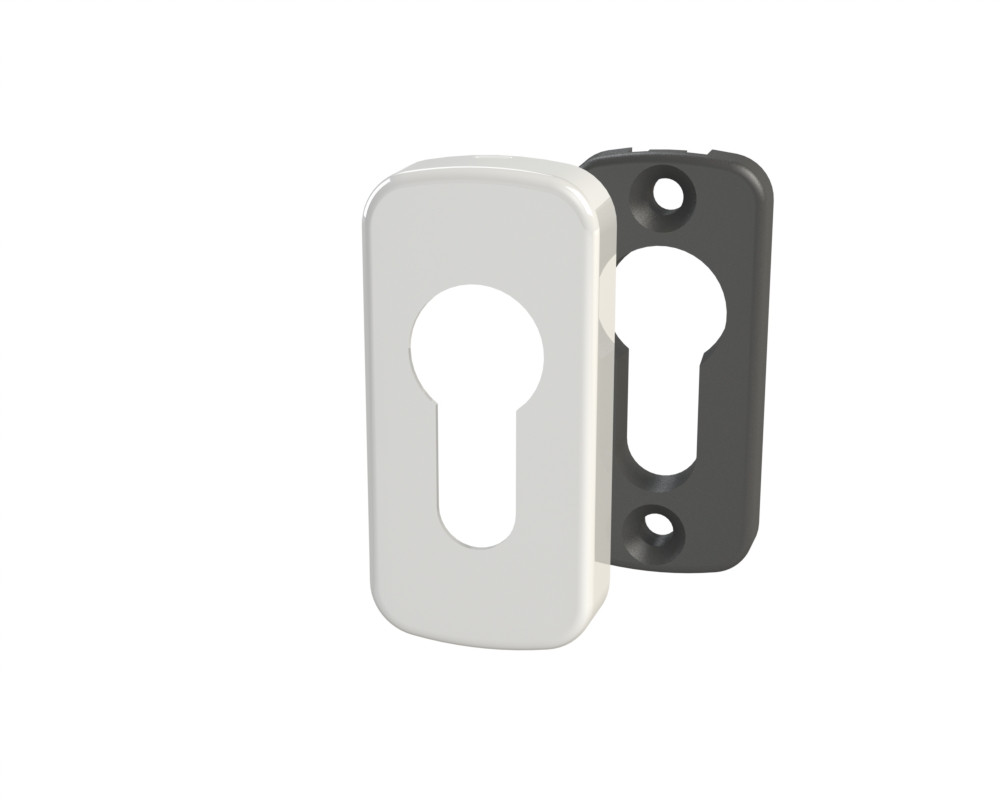 Накладки на циліндр Astex GSR 62_30 білі (RAL 9016) (Україна)