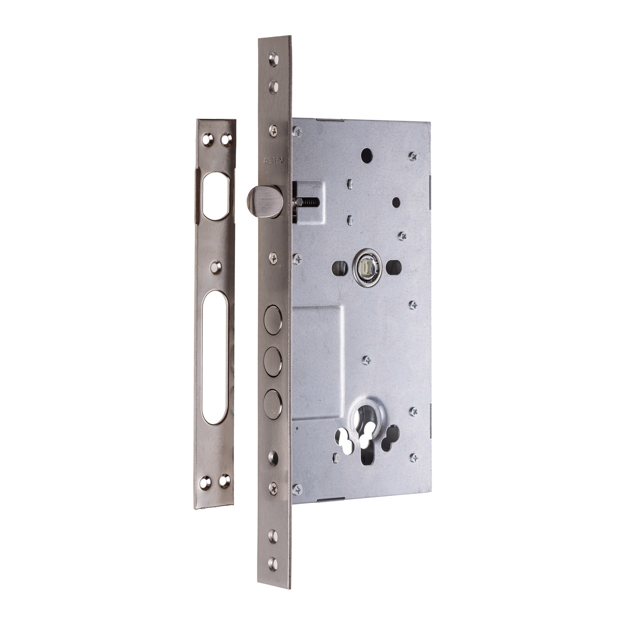 Замок врізний Astex AT — Lock 252 R — BN, на вхідні двері (Україна)