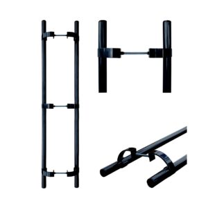 Ручка дверна офісна пряма 1,5 м Astex Р-2 універсальна, антрацит (РАЛ 7024) (Україна)