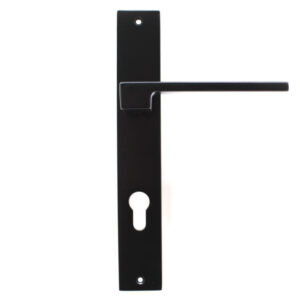 Дверна ручка на планці CONVEX 1535 PZ 85 мм чорний матовий (Греція)