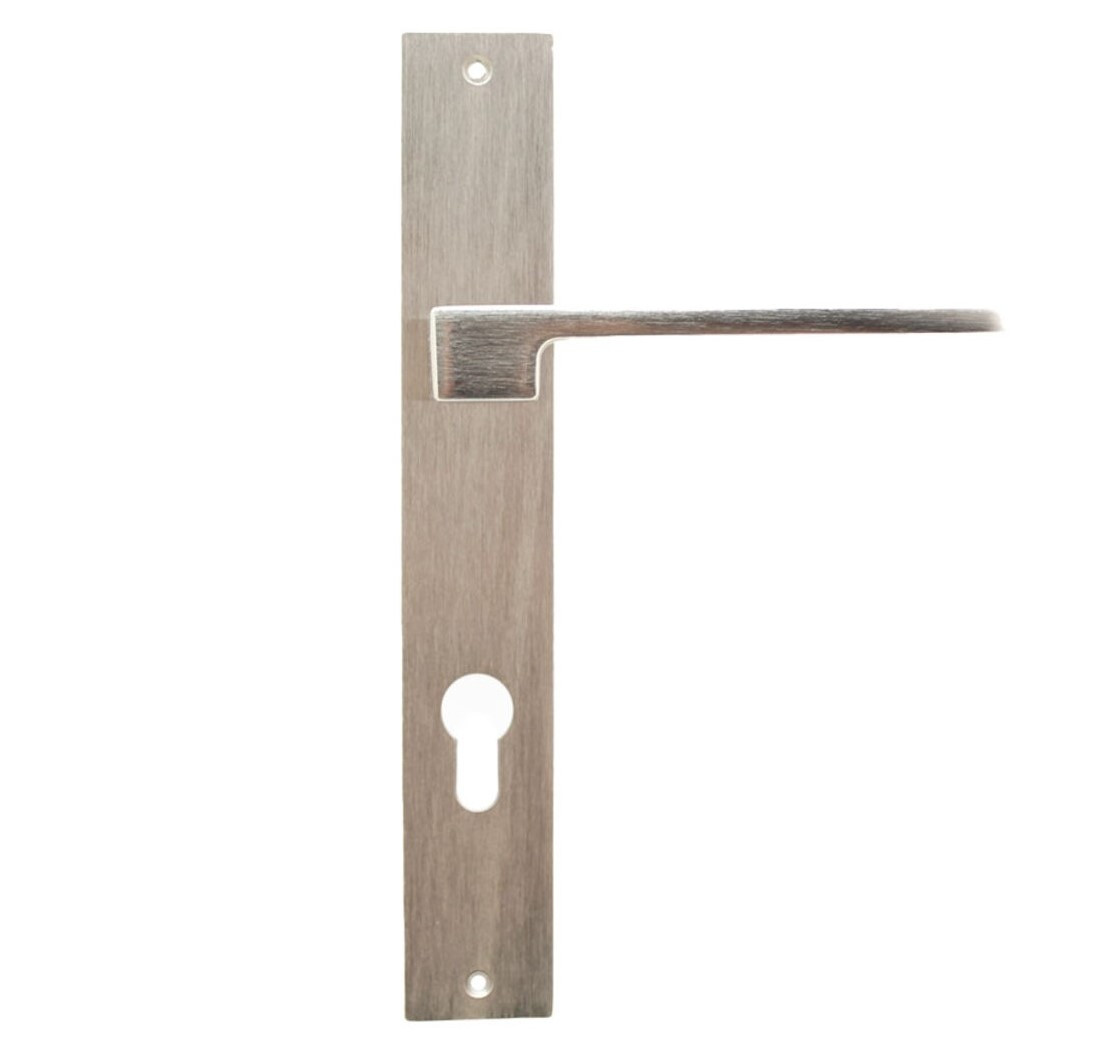 Дверна ручка на планці CONVEX 1535 PZ 85 мм матовий нікель (Греція)