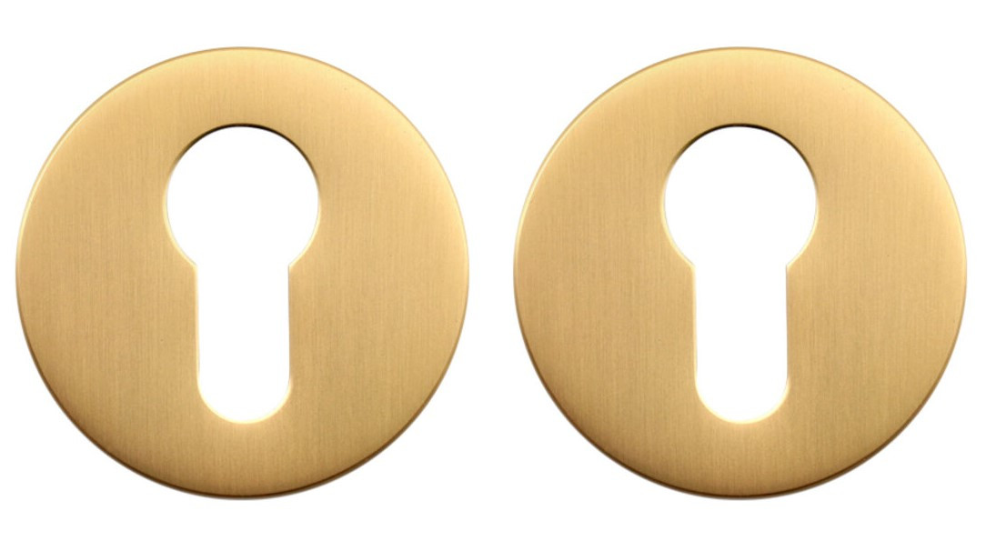 Дверна накладка під циліндр RDA RY 6 мм Monica матове золото (Китай)