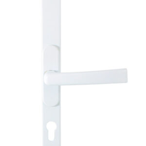 Біла дверна ручка на планці Comit з регульованим міжцентром 62-92 мм (Китай)