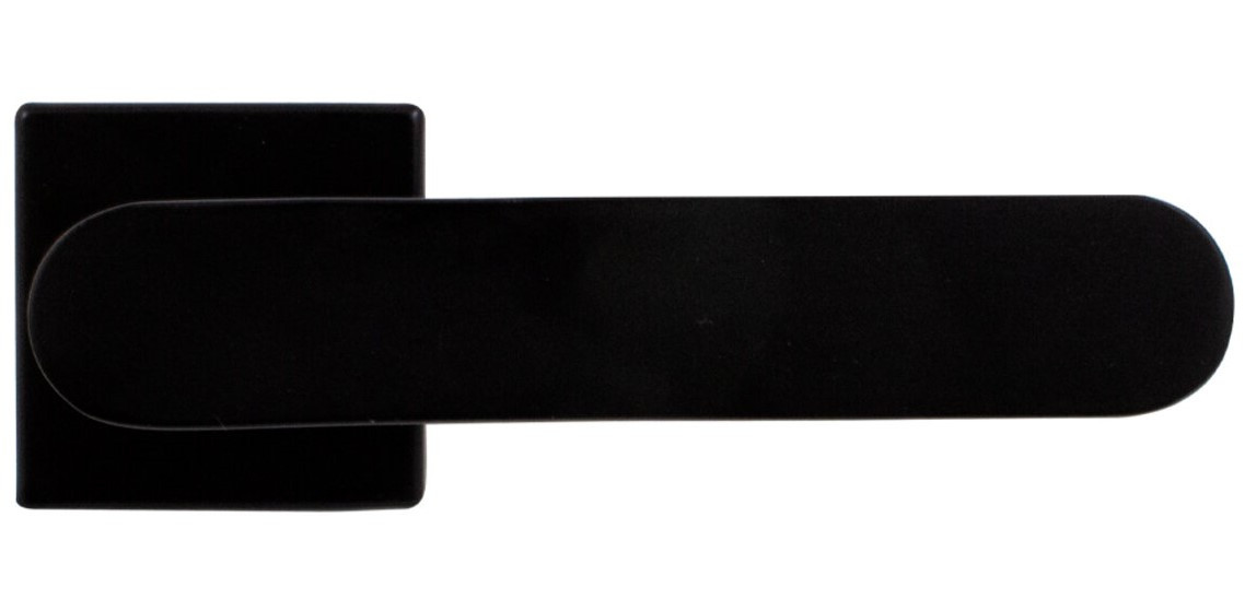 Ручка дверна на розетці Protect Bios R матова чорна (Китай)