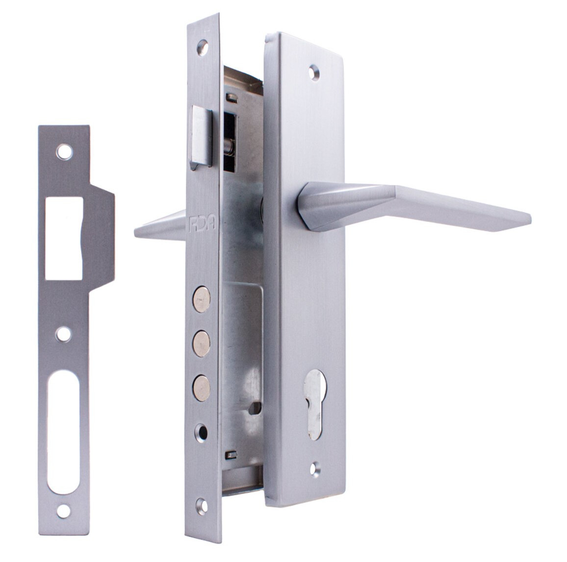 Комплект для міжкімнатних дверей RDA Tecno PZ (замок 745-3RB) хром матовий (Китай)