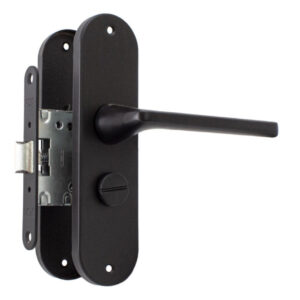 Міжкімнатний комплект ручки та замка RDA Uno WC (механізм 258), чорний (Китай)