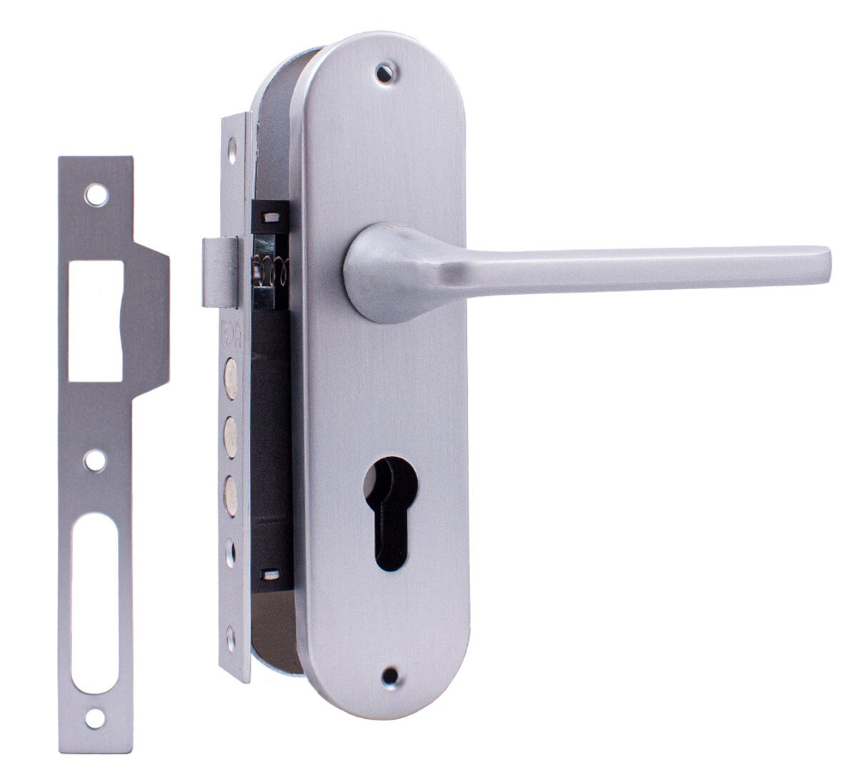 Комплект для міжкімнатних дверей RDA Uno PZ (замок 1025) хром матовий (Китай)