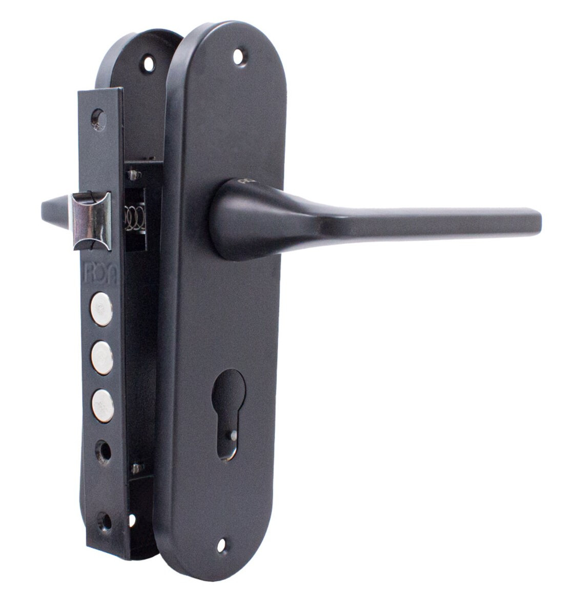 Комплект для міжкімнатних дверей RDA Uno PZ (замок 1025) чорний (Китай)