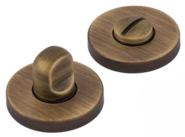 Круглий дверний WC фіксатор Forme бронза (Італія)