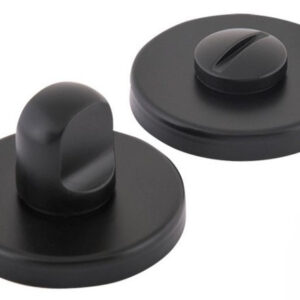 Круглий дверний WC фіксатор Forme чорний матовий (Італія)