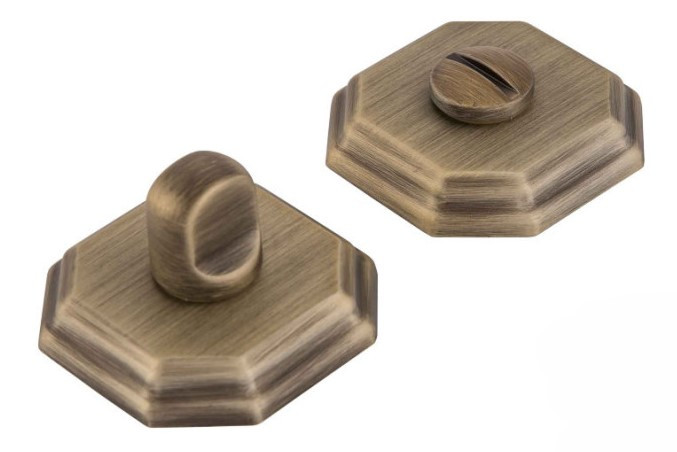 Восьмикутний фіксатор на двері WC Forme бронза (Італія)