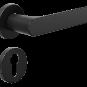 Ручка дверна на розетці DND by Martinelli SPOT з накладкою під циліндр чорний (Італія)