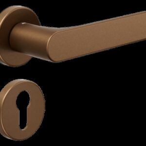 Дверна ручка на розетці DND by Martinelli SPOT з накладкою на циліндр, бронза (Італія)