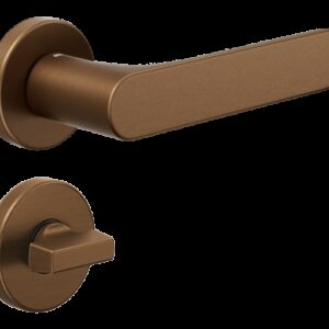 Дверна ручка на розетці DND by Martinelli SPOT з фіксатором WC, бронза (Італія)