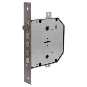 Врізний сувальдний замок для дверей Bruno BR-42-L лівобічний нікель (Китай)