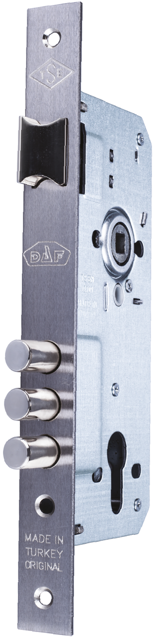 Основний врізний замок (без циліндра) DAF 510-45-RK3MCRX, хром (Туреччина)