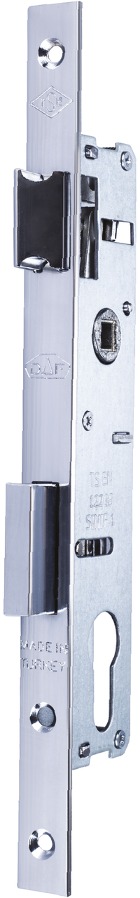 Вузькопрофільний врізний замок DAF 511-35-P (без циліндра), хром (Туреччина)