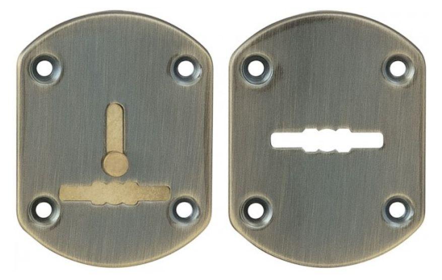 Накладка сувальдна KEDR Т917 АВ, бронза (Китай)