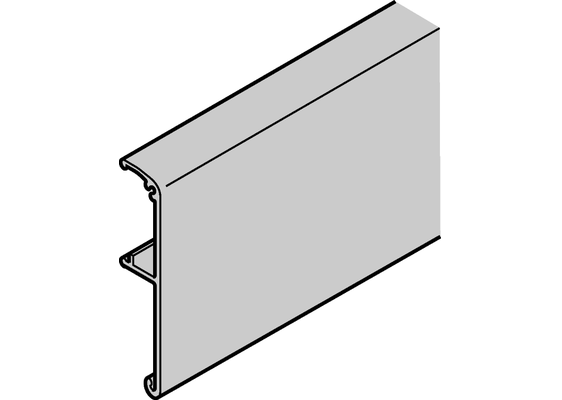 Заглушка-профіль Hafele Slido D-Line11 C 68 мм алюміній срібний 2 м (Німеччина)