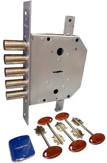 Сувальдний механізм замка CLASS 0602, BS66мм, хром (Китай)