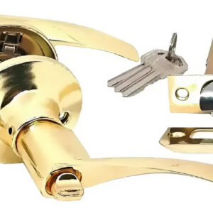 Дверна ручка кноб KEDR NEW D80-23BK PB, золото (Китай)