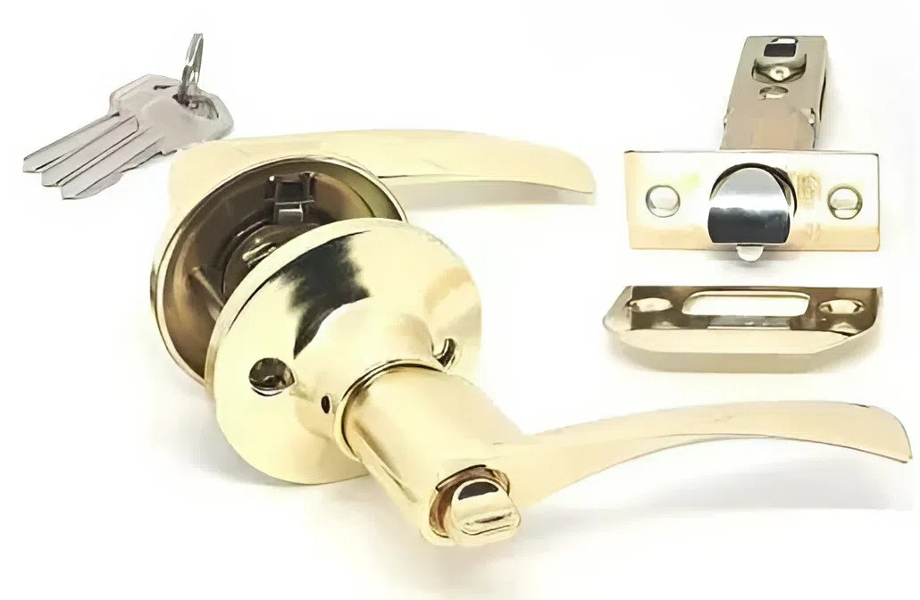 Дверна ручка кноб KEDR NEW D80-23ET PB, золото (Китай)