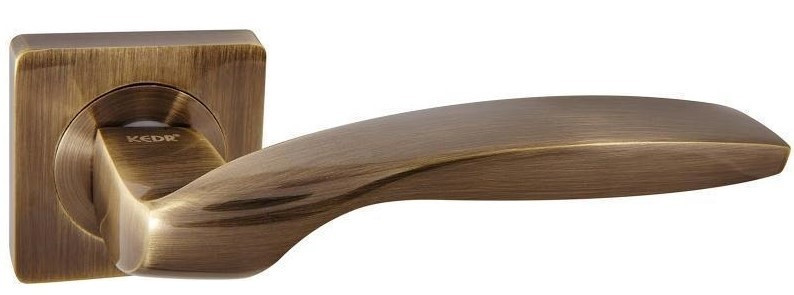 Дверна ручка KEDR HRoz-06.045-AL-AB, бронза (Китай)
