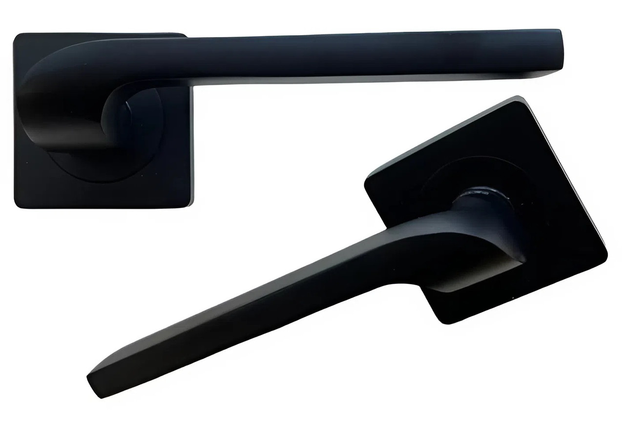 Дверна ручка KEDR HRoz-06.120-AL-black mat, чорний (Китай)