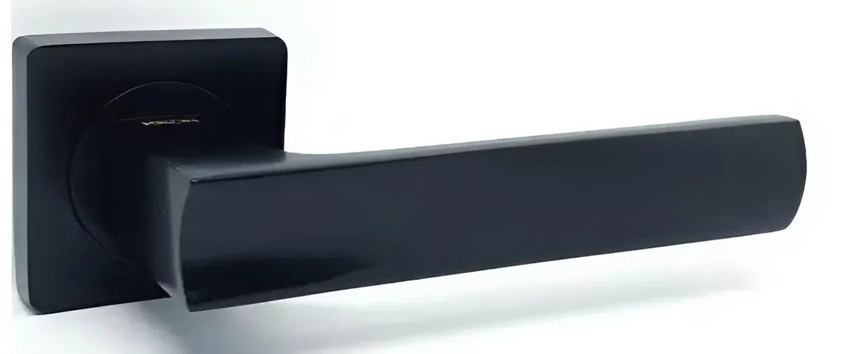 Дверна ручка KEDR HRoz-06.144-AL-black mat, чорний (Китай)