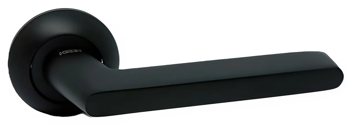 Дверна ручка KEDR HRoz-07.927-AL Black mat, чорний матовий (Китай)